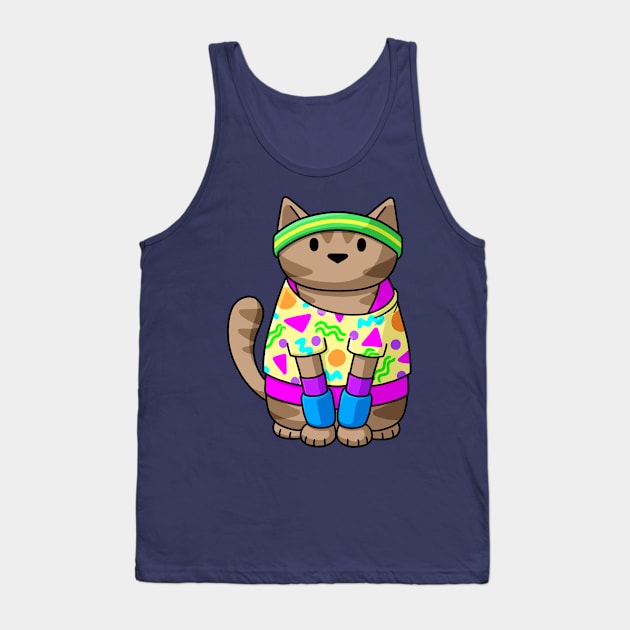 Fitness Cat Tank Top by Doodlecats 